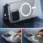 iPhone 16 Pro Max Tok és Kijelzővédő Szett - ESR Classic Hybrid Halolock - Áttetsző-Fehér