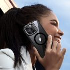 iPhone 16 Pro Max Tok és Kijelzővédő Szett - ESR Classic Hybrid Kickstand Halolock - Átlátszó-Fekete