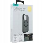 iPhone 16 Pro Max Tok és Kijelzővédő Szett - ESR Classic Hybrid Kickstand Halolock - Áttetsző-Fekete