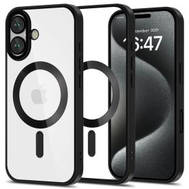   iPhone 16 Tok - Tech-Protect MagFlex MagSafe - Átlátszó-Fekete
