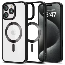   iPhone 16 Pro Tok - Tech-Protect MagFlex MagSafe - Átlátszó-Fekete
