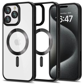   iPhone 16 Pro Max Tok - Tech-Protect MagFlex MagSafe - Átlátszó-Fekete