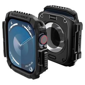 Apple Watch 10 (42mm) Tok - Spigen Rugged Armor - Fekete Apple Watch 10 (42mm) Tok - Spigen Rugged Armor - Fekete