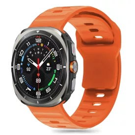   Samsung Galaxy Watch Ultra (47mm) Szíj - Tech-Protect Silicone Line - Narancs