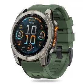  Garmin Fenix 5X / 5X Plus / 6X / 6X Pro / 7X / 8 (51 mm) Szíj - Tech-Protect Silicone - Katonai Zöld