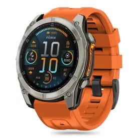  Garmin Fenix 5X / 5X Plus / 6X / 6X Pro / 7X / 8 (51 mm) Szíj - Tech-Protect Silicone - Narancs
