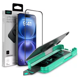   iPhone 16 Plus Kijelzővédő Üvegfólia - ESR Armorite - Fekete