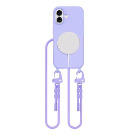 iPhone 16 Tok - Tech-Protect MagNecklace MagSafe + Hordszíj - Lila   iPhone 16 Tok - Tech-Protect MagNecklace MagSafe + Hordszíj - Lila