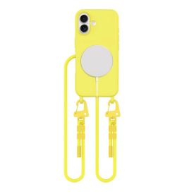 iPhone 16 Tok - Tech-Protect MagNecklace MagSafe + Hordszíj - Sárga   iPhone 16 Tok - Tech-Protect MagNecklace MagSafe + Hordszíj - Sárga