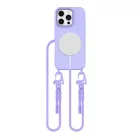 iPhone 16 Pro Tok - Tech-Protect MagNecklace MagSafe + Hordszíj - Lila