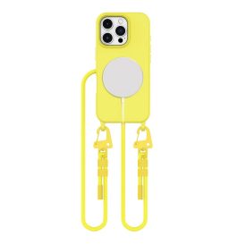 iPhone 16 Pro Max Tok - Tech-Protect MagNecklace MagSafe + Hordszíj - Sárga   iPhone 16 Pro Max Tok - Tech-Protect MagNecklace MagSafe + Hordszíj - Sárga
