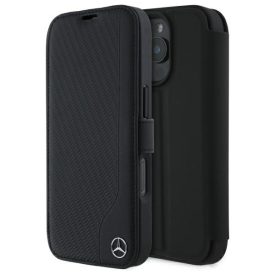 iPhone 16 Pro Tok - Mercedes Leather Wood Imitation - Fekete iPhone 16 Pro Tok - Mercedes Leather Wood Imitation - Fekete