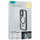 iPhone 16 Plus Tok és Kijelzővédő Szett - ESR Classic Hybrid Halolock - Átlátszó-Fekete