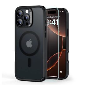 iPhone 16 Pro Max Tok és Kijelzővédő Szett - ESR Classic Hybrid Halolock - Áttetsző   iPhone 16 Pro Max Tok és Kijelzővédő Szett - ESR Classic Hybrid Halolock - Áttetsző