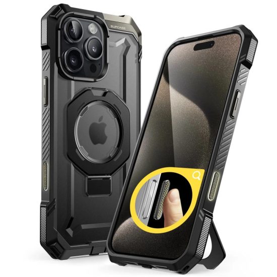 iPhone 16 Pro Tok - Supcase UB Grip MagSafe - Fekete