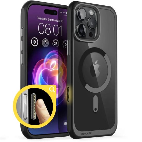iPhone 16 Pro Tok - Supcase Unicorn Beetle Mag MagSafe - Fekete