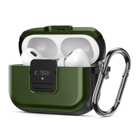 AirPods Pro 1 / 2 Tok - Tech-Protect Defender Hook MagSafe - Zöld   AirPods Pro 1 / 2 Tok - Tech-Protect Defender Hook MagSafe - Zöld