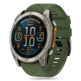   Garmin Fenix 5X / 5X Plus / 6X / 6X Pro / 7X / 8 (51 mm) Szíj - Tech-Protect Silicone Line - Zöld