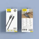 Dudao USB-A - MicroUSB Fonott Kábel - 3A 1.2m - Fekete