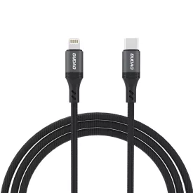 Dudao USB-C - Lightning Fonott Kábel - 1.2m 30W - Fekete