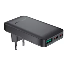   Acefast A100 GaN Hálózati Töltő 65W - 2xC + A - Ultravékony - Fekete