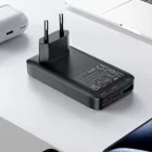 Acefast A100 GaN Hálózati Töltő 65W - 2xC + A - Ultravékony - Fekete