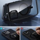 iPhone 16 Tok és Kijelzővédő Szett - ESR Classic Hybrid Halolock - Átlátszó-Fekete