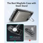 iPhone 16 Tok és Kijelzővédő Szett - ESR Classic Hybrid Kickstand Halolock - Átlátszó-Fekete