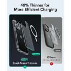 iPhone 16 Tok és Kijelzővédő Szett - ESR Classic Hybrid Kickstand Halolock - Átlátszó-Fekete