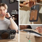 iPhone 16 Tok és Kijelzővédő Szett - ESR Classic Hybrid Kickstand Halolock - Áttetsző-Fekete