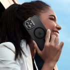 iPhone 16 Tok és Kijelzővédő Szett - ESR Classic Hybrid Kickstand Halolock - Áttetsző-Fekete