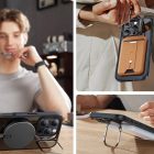 iPhone 16 Pro Tok és Kijelzővédő Szett - ESR Classic Hybrid Kickstand Halolock - Átlátszó-Fekete