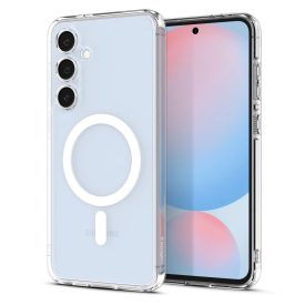   Samsung Galaxy S24 FE Tok - Spigen Ultra Hybrid MagFit - Átlátszó-Fehér
