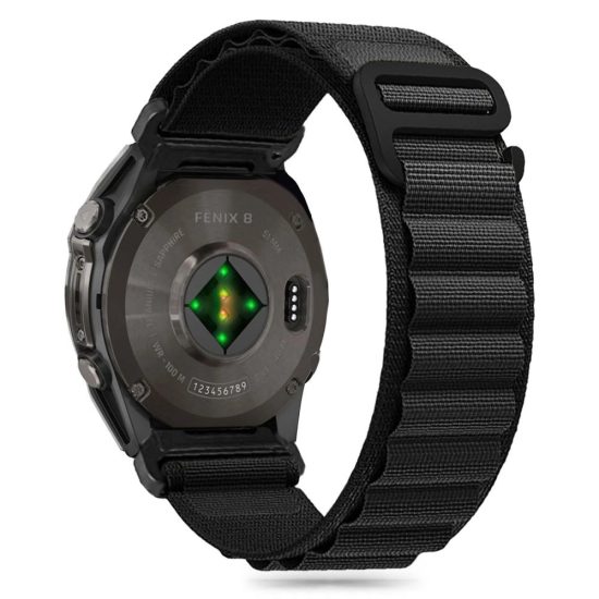 Garmin Fenix 5 / 6 / 6 Pro / 7 / 8 (47mm) Szíj -  - Tech-Protect Nylon Pro - Fekete