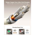 Joyroom S-A53 USB-C - USB-C Kábel - 1.2m 3A 60W Fluoreszkáló - Bézs