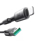 Joyroom S-A50 USB-A - Lightning Unlimited Kábel Mágneses Kábelrendezővel - 1.2m 3A - Szürke