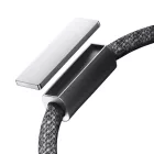 Joyroom S-A50 USB-A - Lightning Unlimited Kábel Mágneses Kábelrendezővel - 1.2m 3A - Szürke