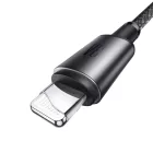 Joyroom S-A50 USB-A - Lightning Unlimited Kábel Mágneses Kábelrendezővel - 1.2m 3A - Szürke