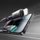 Joyroom S-A50 USB-A - Lightning Unlimited Kábel Mágneses Kábelrendezővel - 1.2m 3A - Szürke