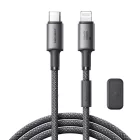 Joyroom S-A50 USB-C - Lightning Unlimited Kábel Mágneses Kábelrendezővel - 1.2m 60W - Szürke