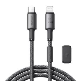   Joyroom S-A50 USB-C - Lightning Unlimited Kábel Mágneses Kábelrendezővel - 1.2m 60W - Szürke