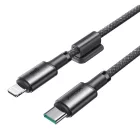 Joyroom S-A50 USB-C - Lightning Unlimited Kábel Mágneses Kábelrendezővel - 1.2m 60W - Szürke