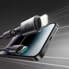 Joyroom S-A50 USB-C - Lightning Unlimited Kábel Mágneses Kábelrendezővel - 1.2m 60W - Szürke