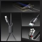 Joyroom S-A50 USB-C - USB-C Unlimited Kábel Mágneses Kábelrendezővel - 1.2m 60W - Szürke