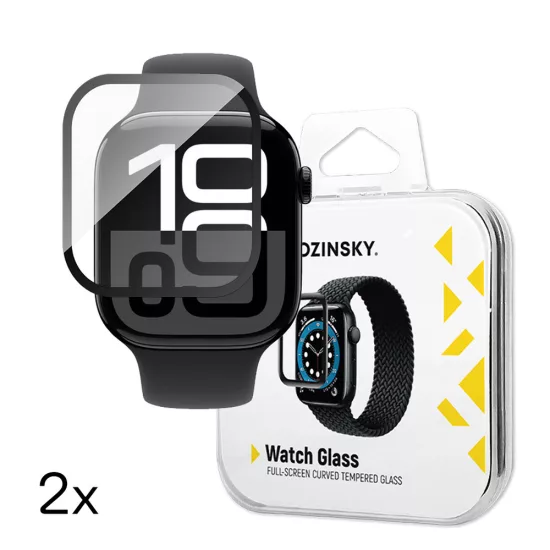 Apple Watch (46mm) Kijelzővédő Üvegfólia - Wozinsky Full Glue Tempered Glass x 2 db