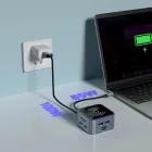 Wozinsky 12in1 USB-C Hub Vezeték Nélküli Töltővel - Szürke