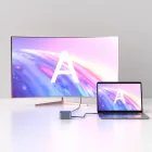 Wozinsky 12in1 USB-C Hub Vezeték Nélküli Töltővel - Szürke