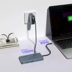 Wozinsky Multifunkciós USB-C Hub 14in1 - Alumínium, 3 Monitor  + 15 cm Kábel