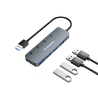 Wozinsky USB-A HUB - 4 x USB-A 3.0 Kapcsolókkal - Szürke