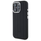 iPhone 16 Pro Max Tok - Mercedes Silicone Vertical Tonal Stripes MagSafe - Fekete